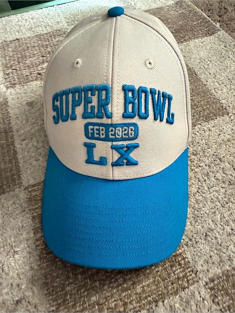 '47 Super Bowl LX '47 Hitch Adjustable Hat Hitch Adjustable Hat Blue & Cream